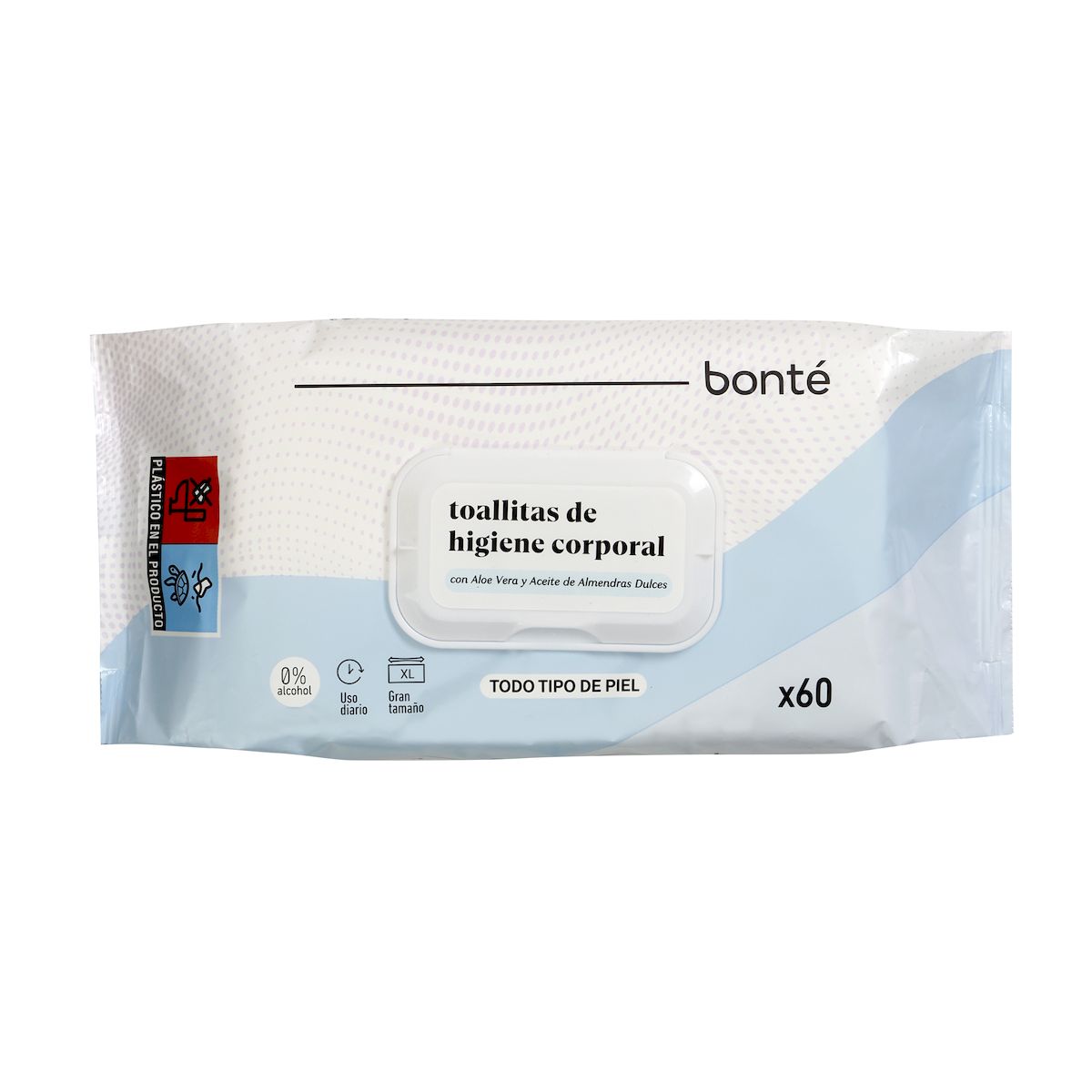 Imagen de Toallitas Higiene Adulto Bonté 60 Uds