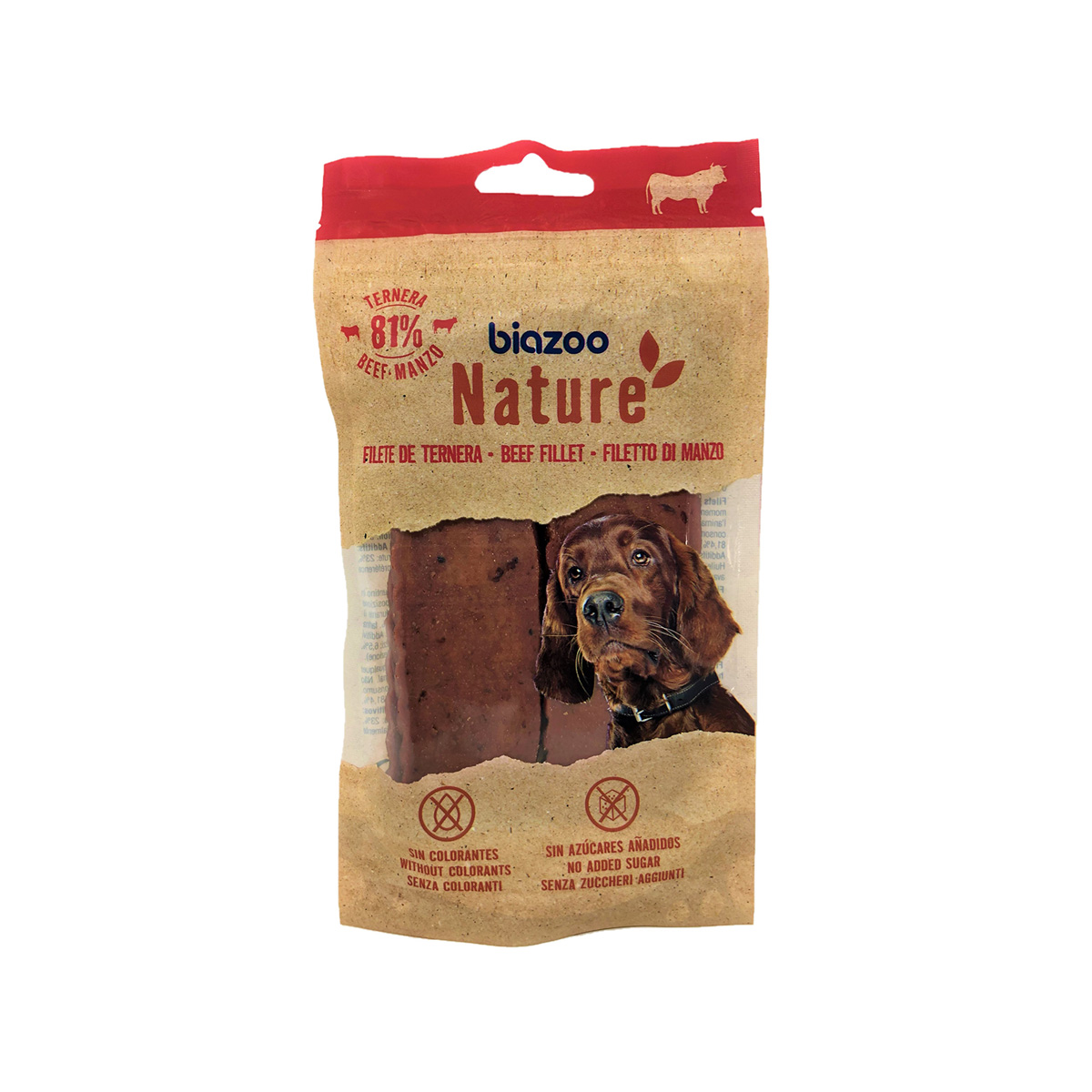 Imagen de Snack Perros Tiras 81% Ternera Biozoo 80 Gr