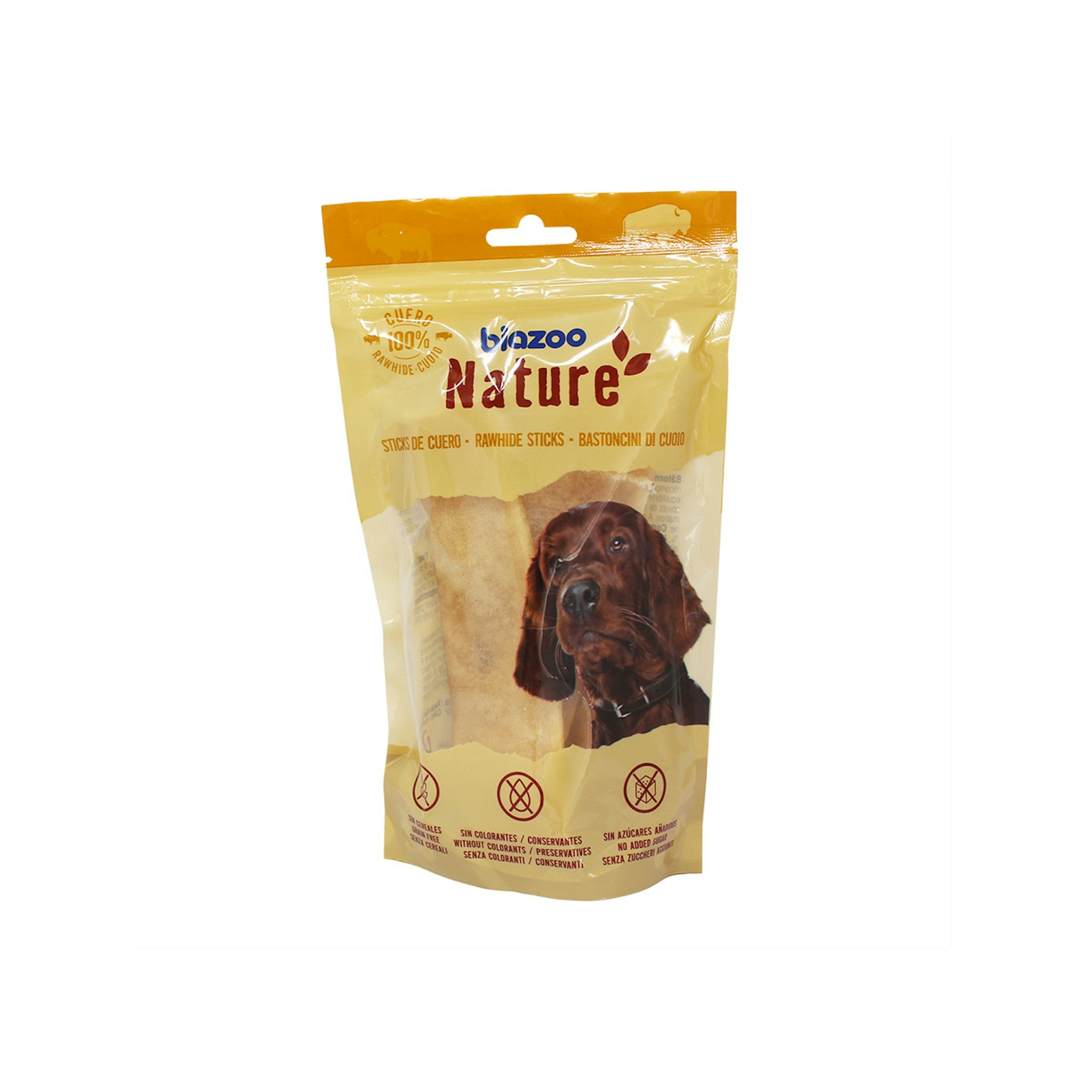 Snack Para Perros Sticks De Cuero Natural Biazoo Bolsa 100 G 0