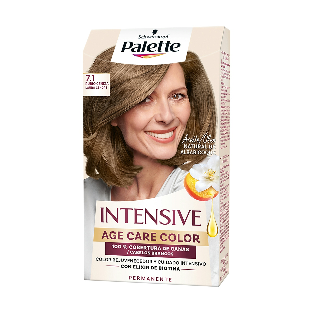 Tinte Intensive Age Color 7.1 Rubio Ceniza Palette 1 Ud