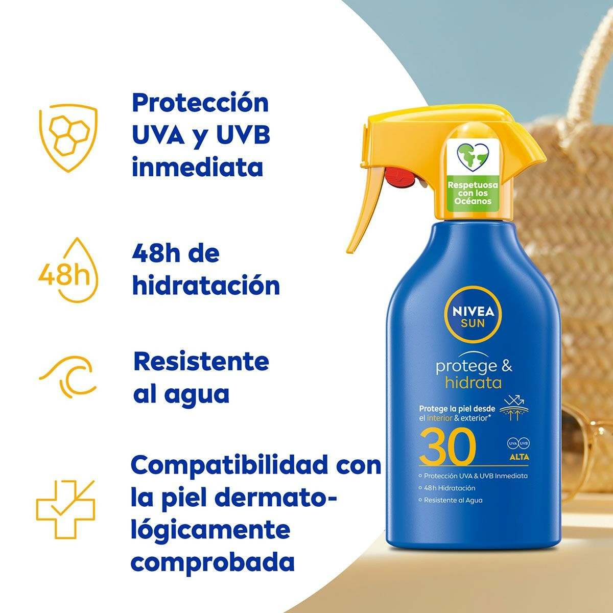 Spray Solar FP30 NIVEA Protege & Hidrata 270 ml