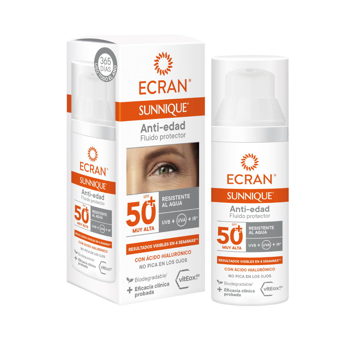 Ecran Sunnique Facial Anti-Arrugas F50+ 50Ml