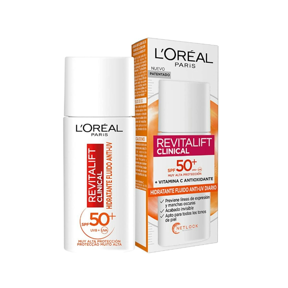 Fluido Hidratante Anti-UV SPF50+ L'Oréal 50ml