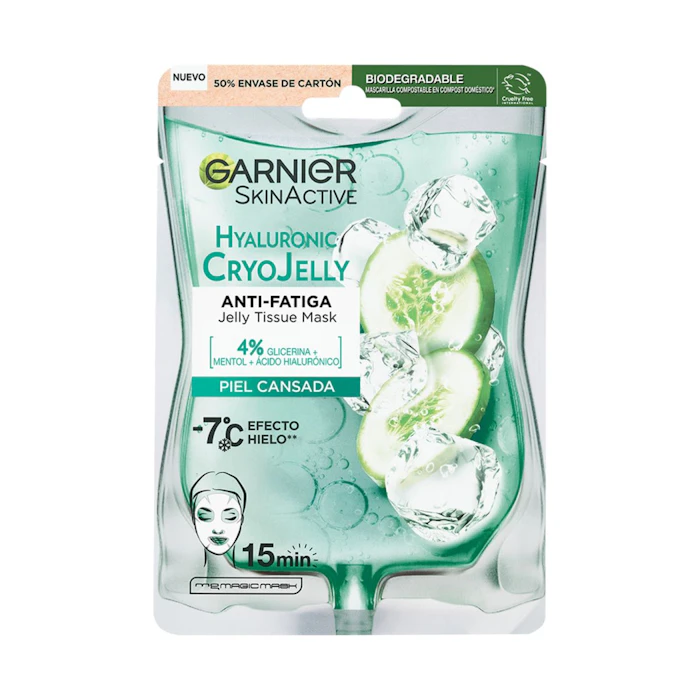 Mascarilla Facial Anti-Fatiga Hialurónico Cryo Jelly Garnier