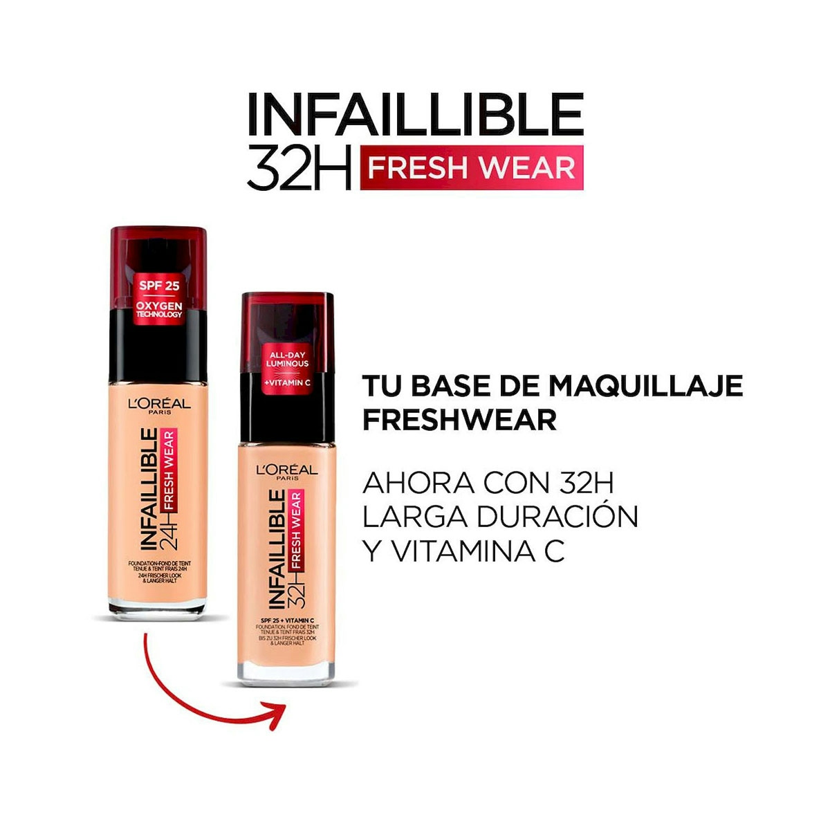Base de Maquillaje L'Oréal Paris Infalible 32H Fresh Wear 