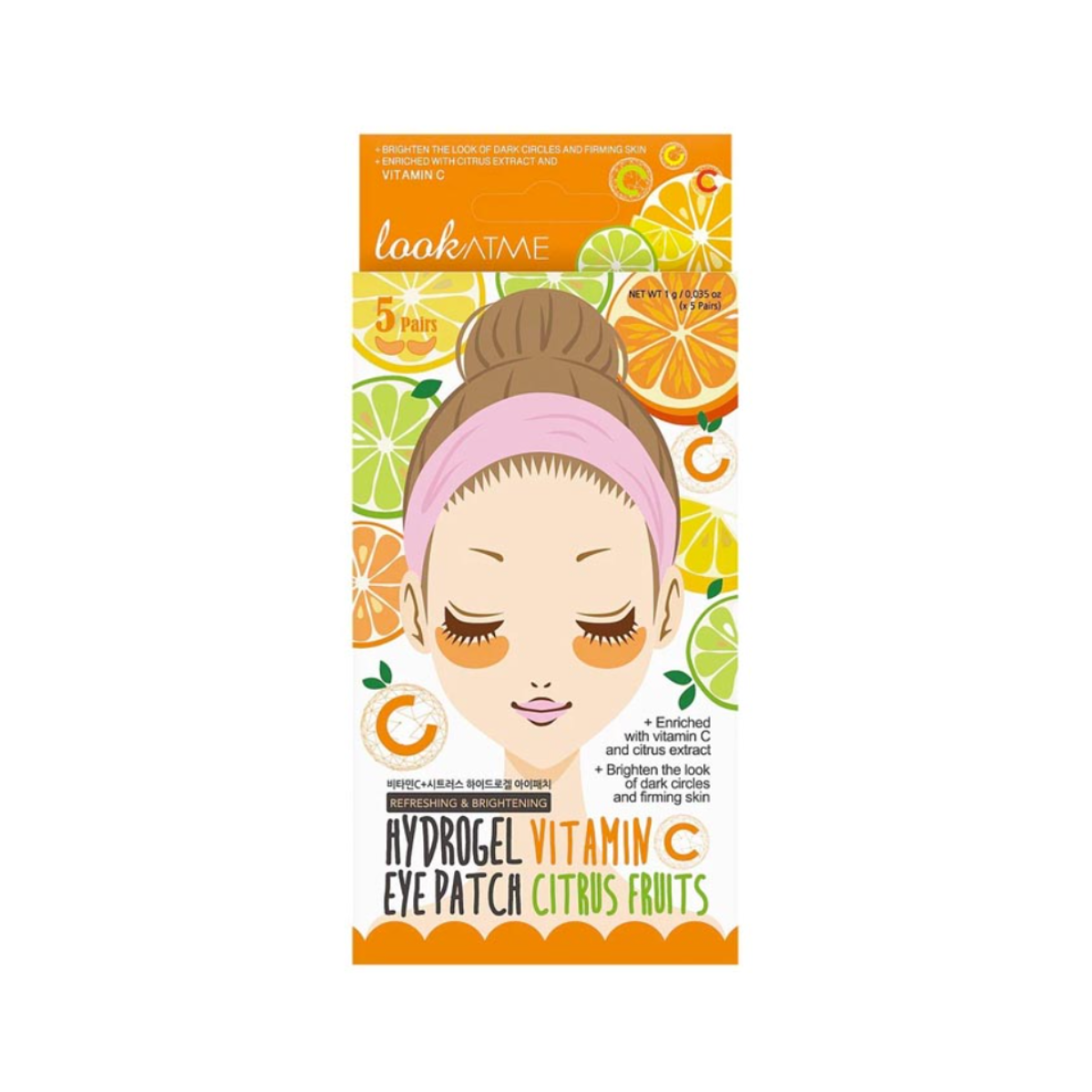 Hydrogel Eye Patch Vitamin C Citrus Fruits 10 uds