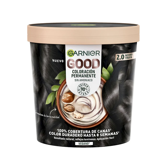Tinte Permanente Sin Amoníaco Garnier Good N2 Negro Trufa