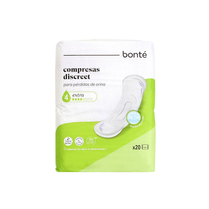 Compresas Incontinencia Discreet Extra Bonté 20 Uds