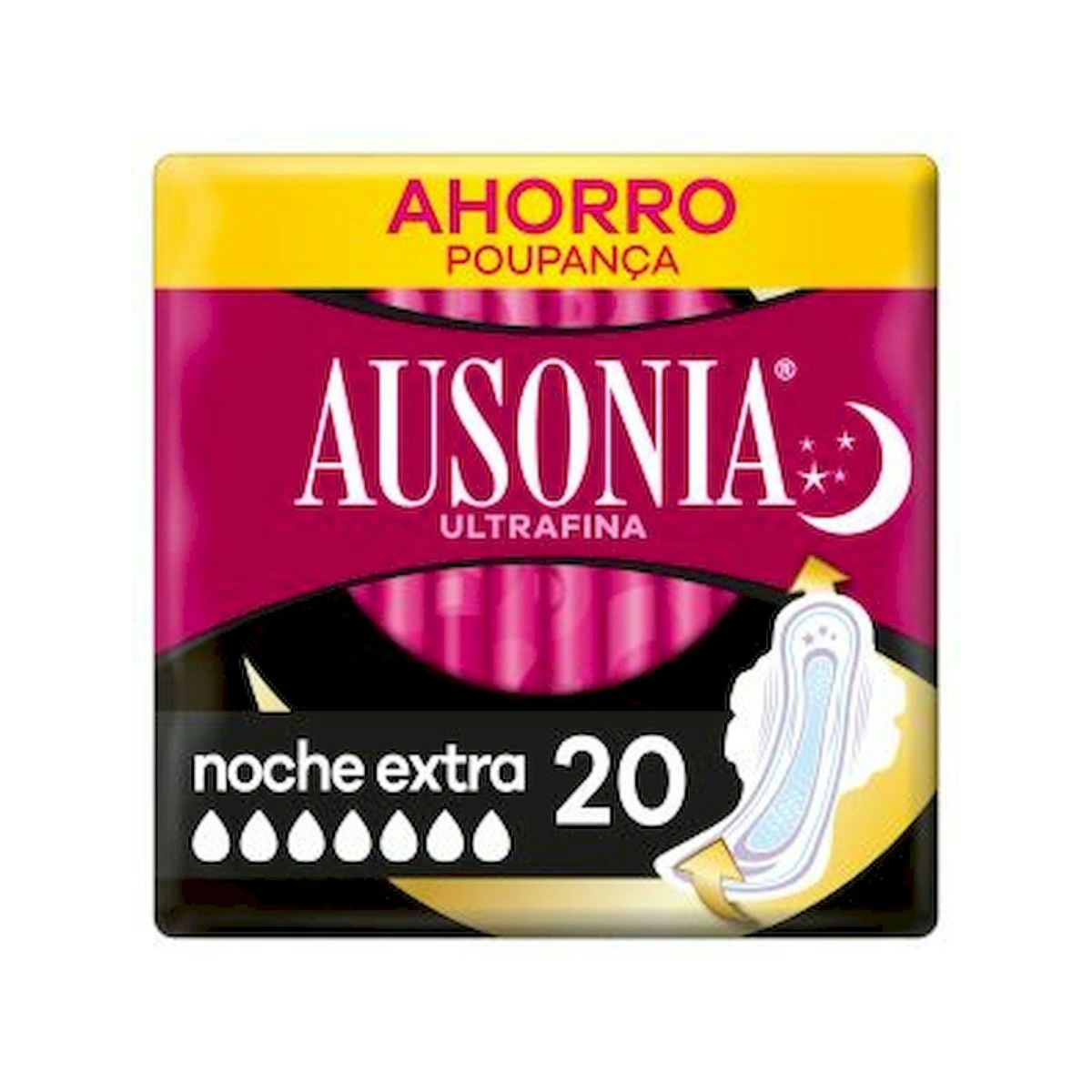 Ausonia Alas Noche Extra 20 uds