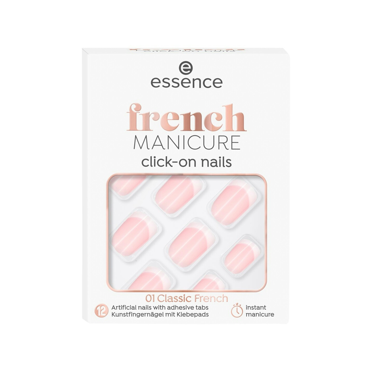 Essence Uñas Artificiales Click-On French Manicure 01