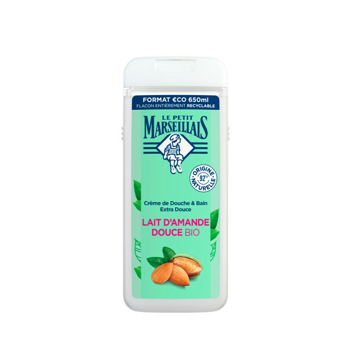 Imagen de Crema De Ducha Leche De Almendras Dulces Le Petit Marseillais 650Ml