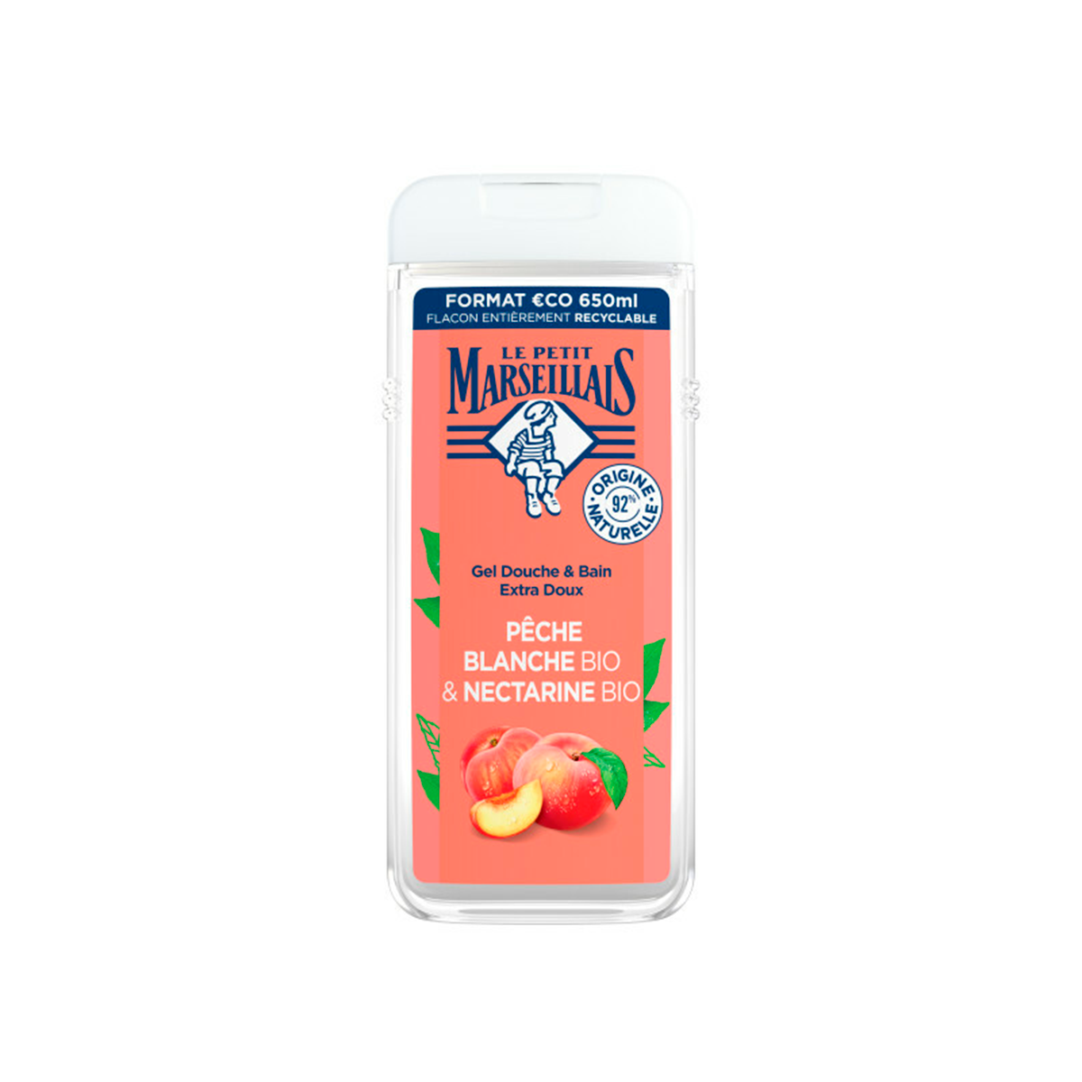 Imagen de Gel De Ducha Melocotón Blanco Y Nectarina Le Petit Marseillais 650Ml