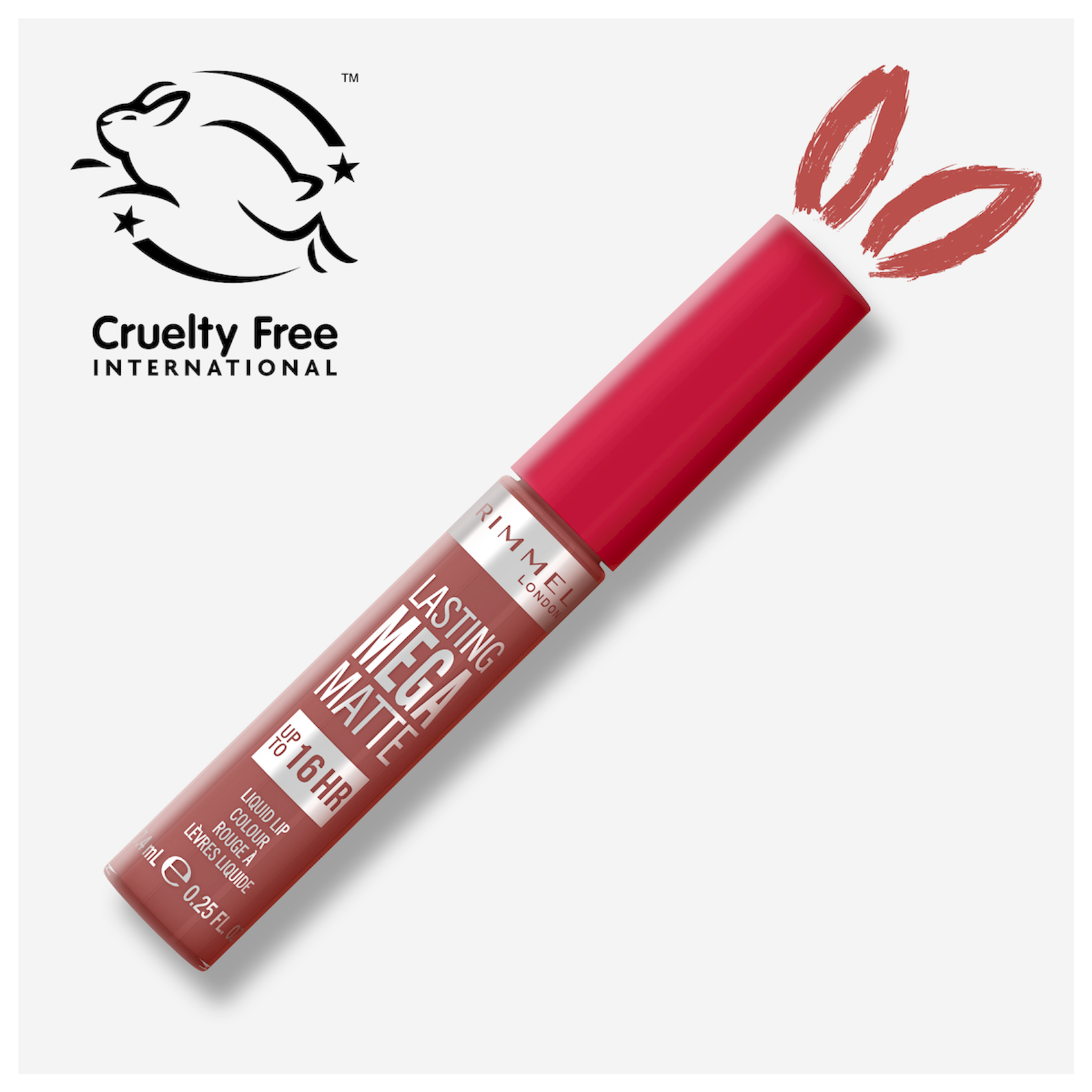 Rimmel London Lasting Mega Matte Labial fijo 200 - Pink Blink 7,4ml