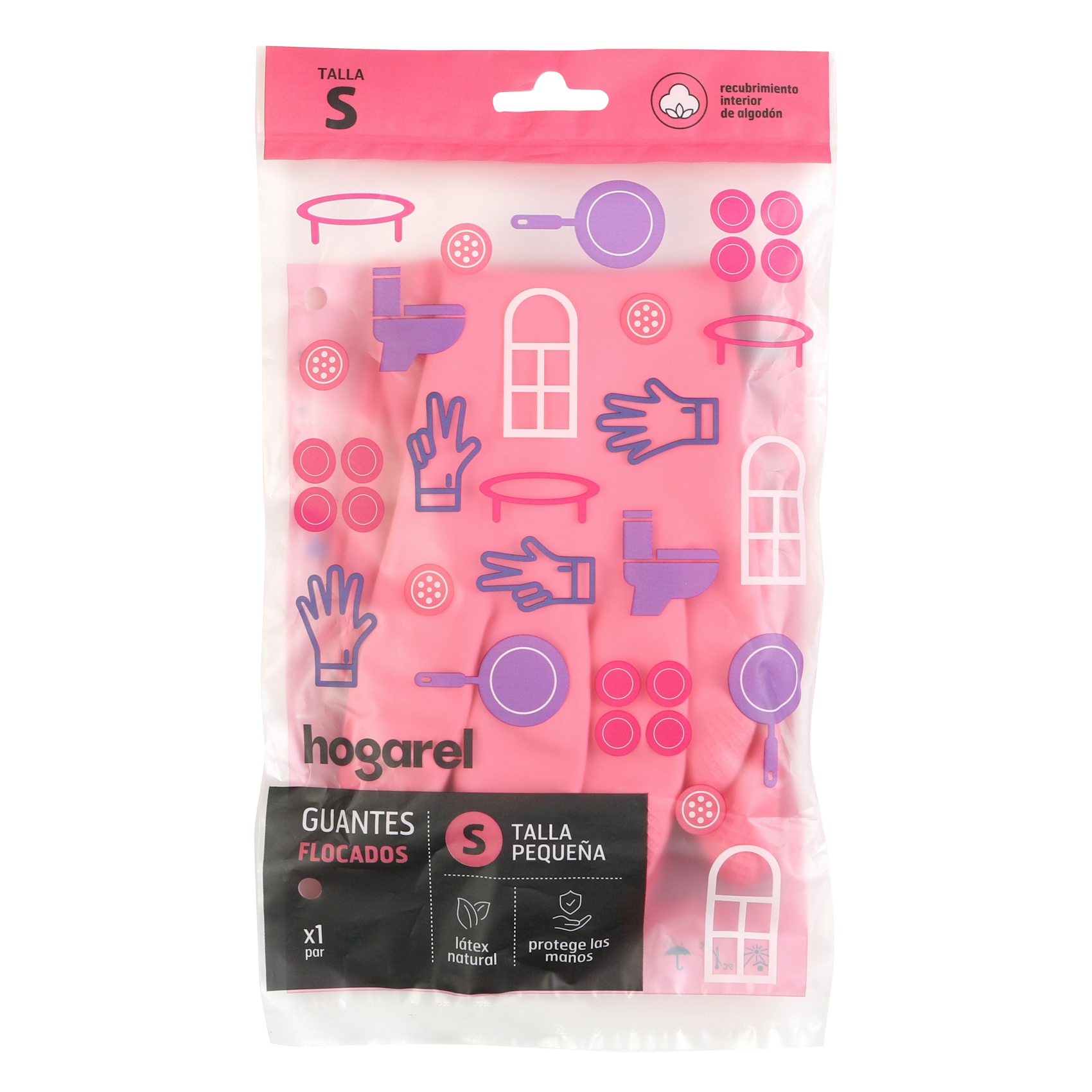 Imagen de Guante Flocado T/S Hogarel 2Uds