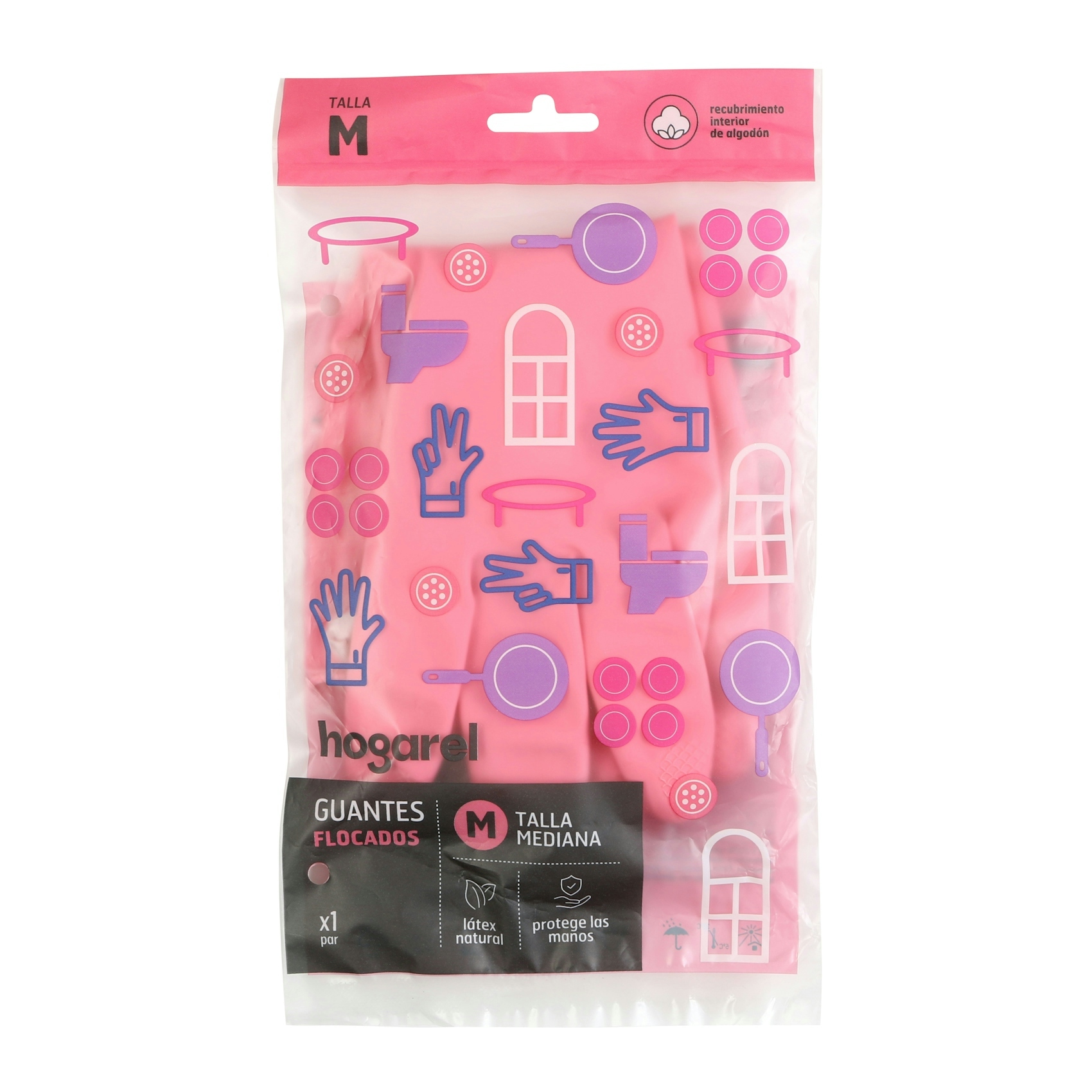 Guante Flocado T/M Hogarel 2 Uds Guante Flocado T/M Hogarel 2 Uds 0