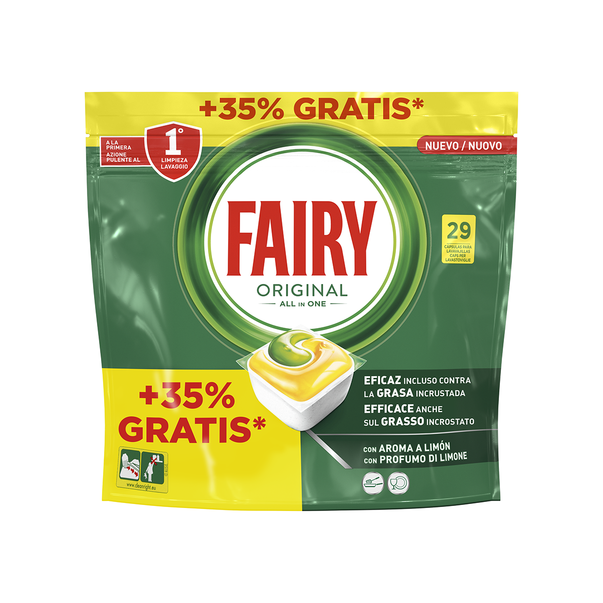 Fairy Original 21+8 (+35% Gratis)