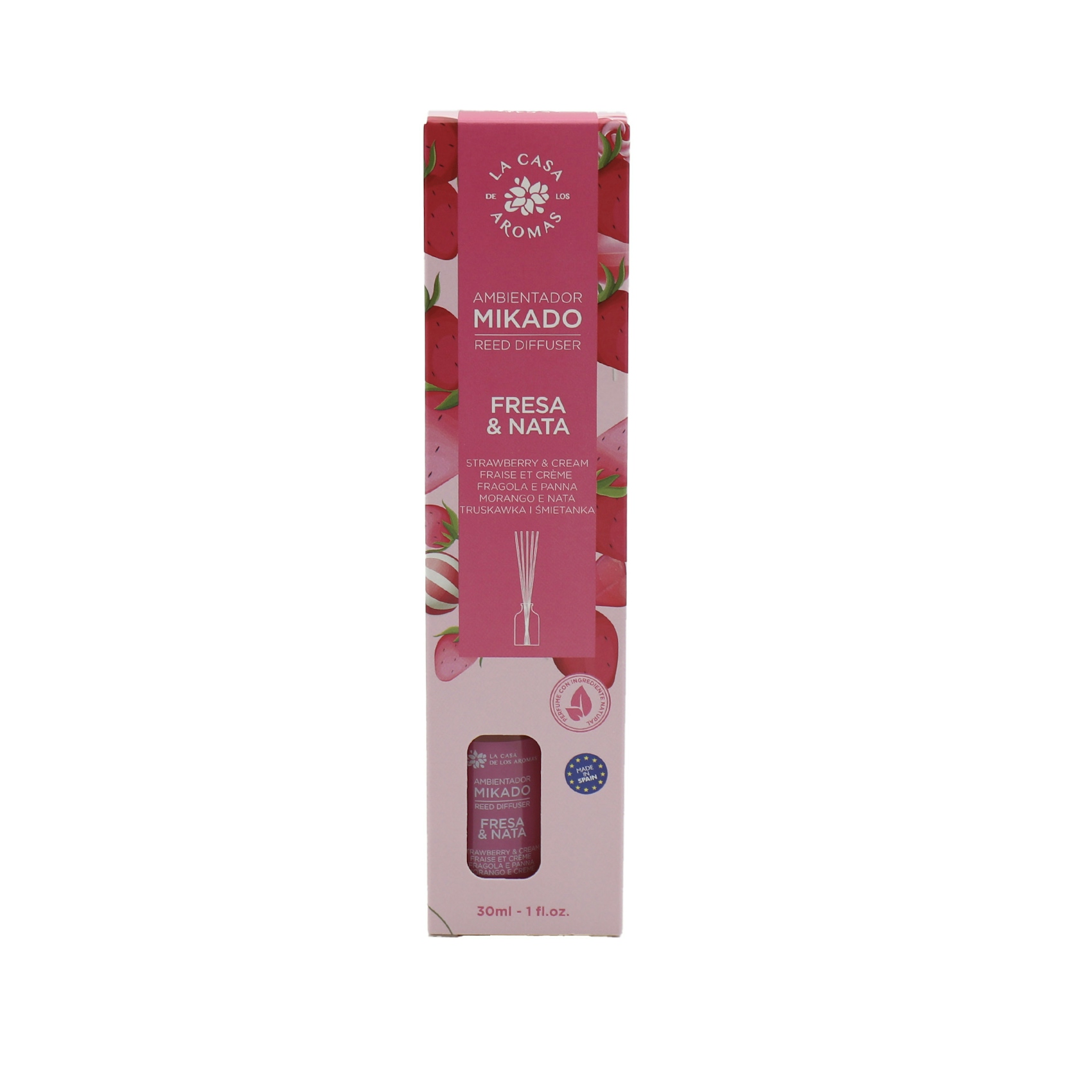 Imagen de Ambientador Mikado Basic Fresa Y Nata La Casa De Los Aromas 30Ml