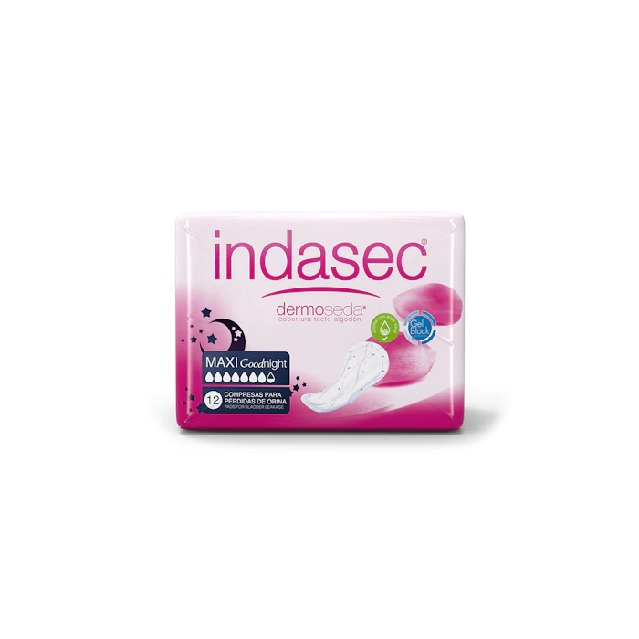 Compresas Incontinencia Dermoseda Good Night Maxi Indasec 12 Uds