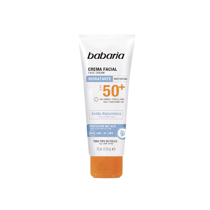 Crema Facial Hidratante Ácido Hialurónico SPF 50+ Babaria 75Ml