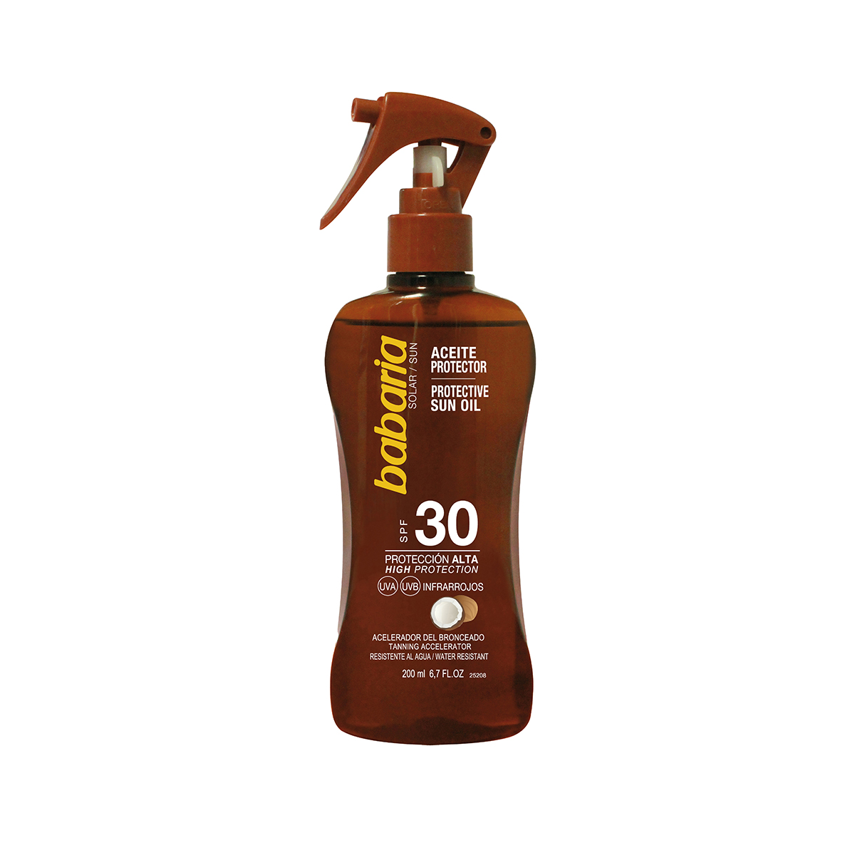 Imagen de Aceite Protector Solar Coco SPF 30 Babaria 200Ml
