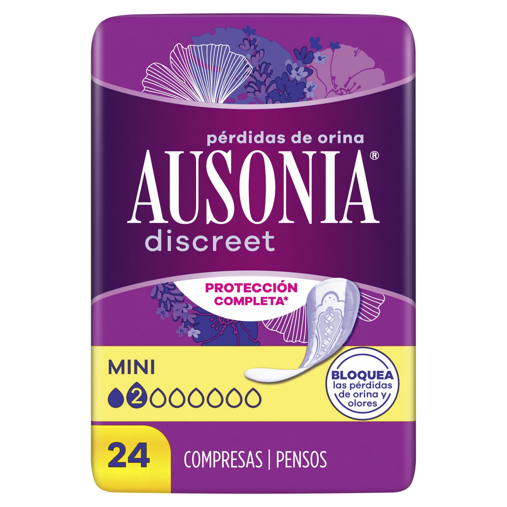 Compresas Incontinencia Mini Discreet Ausonia 24 Uds.