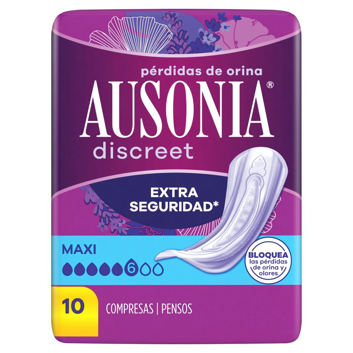 Compresas De Incontinencia Maxi Ausonia Discreet 10 Uds Compresas De Incontinencia Maxi Ausonia Discreet 10 Uds 0