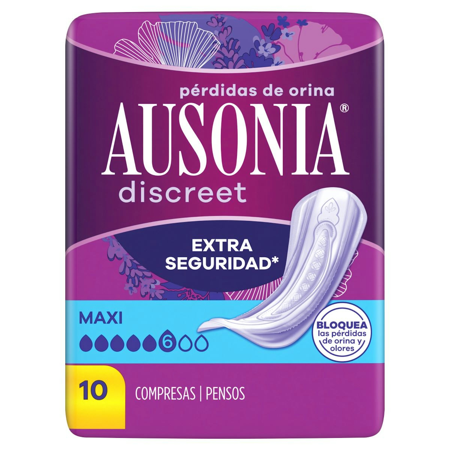 Compresas Incontinencia Ausonia Discreet Maxi 10 Uds.