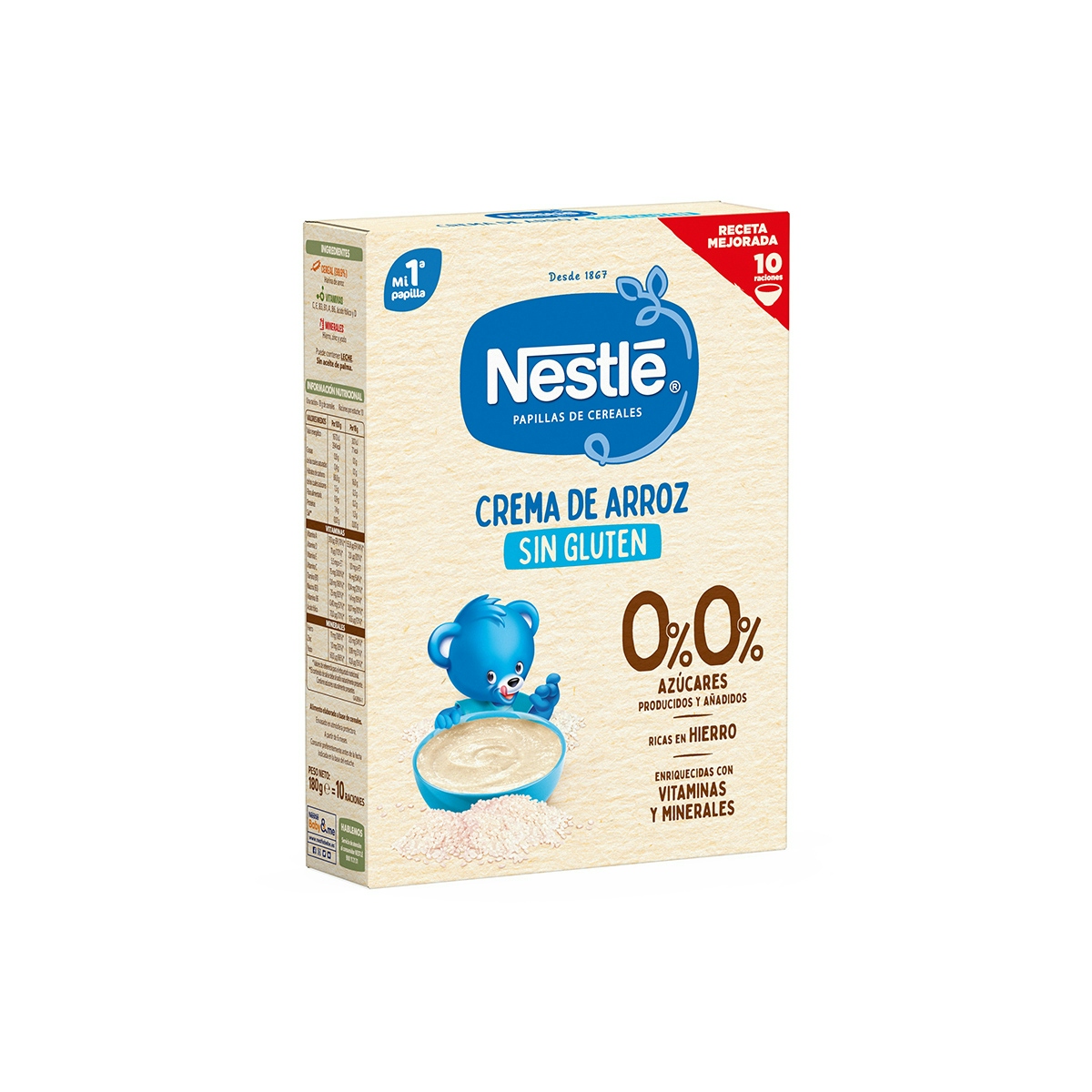 Papilla Crema De Arroz Sin Gluten Nestlé 180Gr Papilla Crema De Arroz Sin Gluten Nestlé 180Gr 0