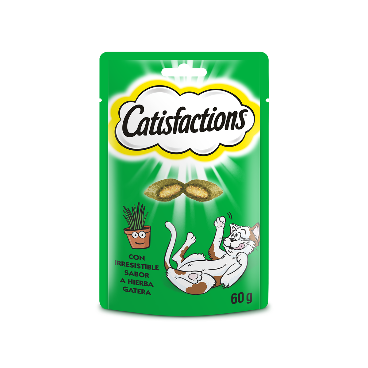 Imagen de Snack Gatos Hierba Gatera Catisfactions 60 G