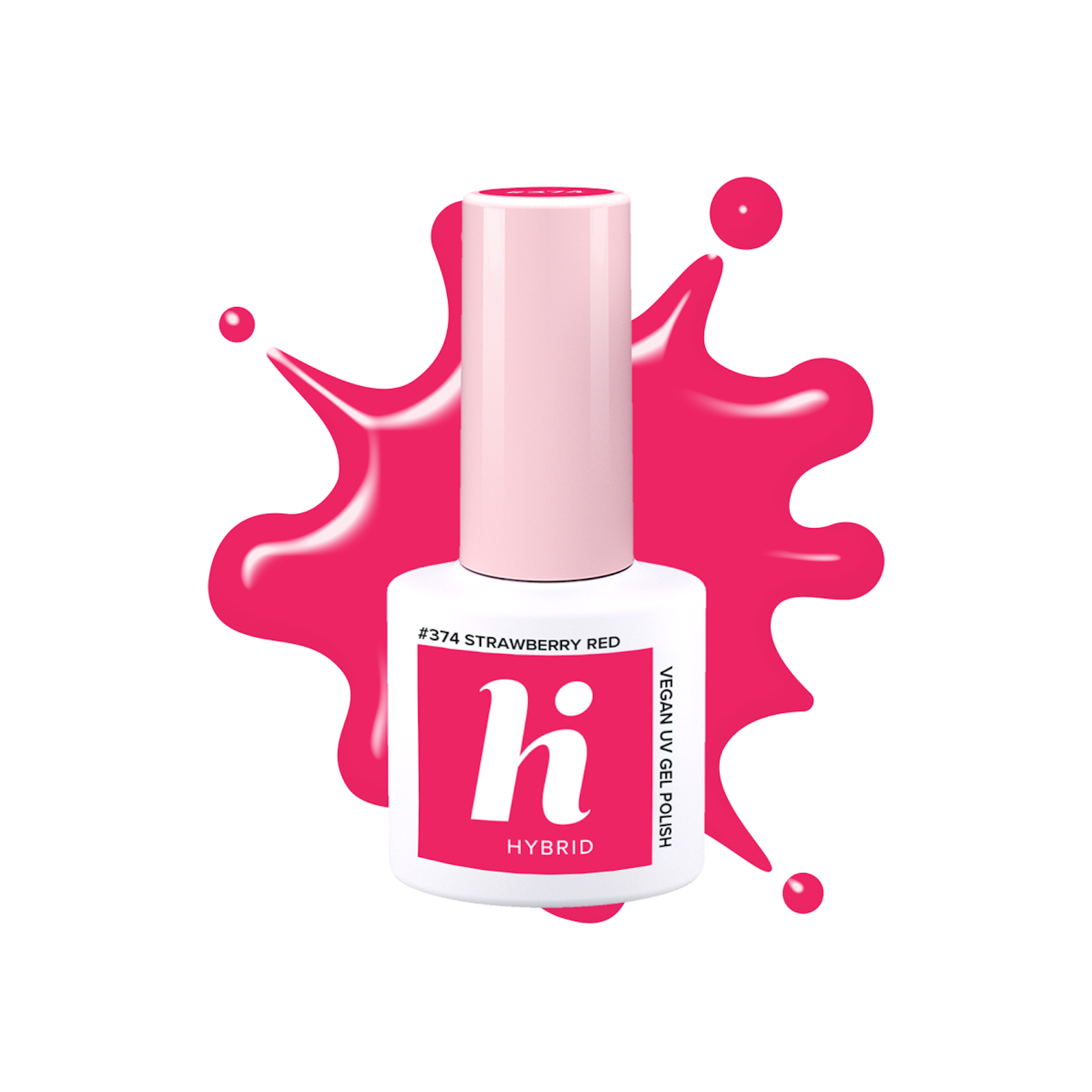 Hi Hybrid 374 Uv Gel Polish Strawberry Red 5Ml 0