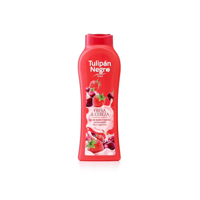 Gel De Ducha Fresa Y Cereza Tulipán Negro 650Ml