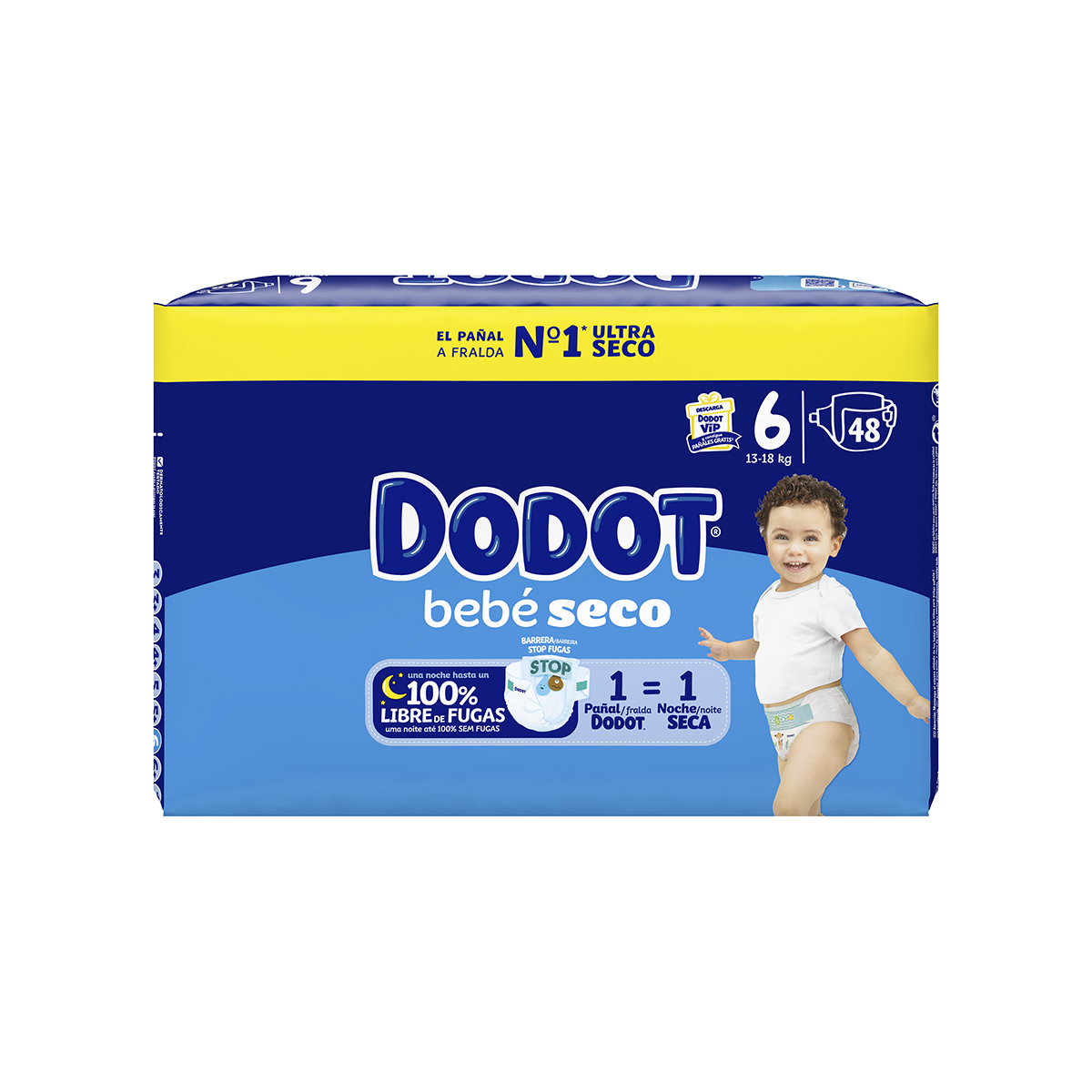 Imagen de Pañal Bebe Seco T.6 Dodot 48Uds