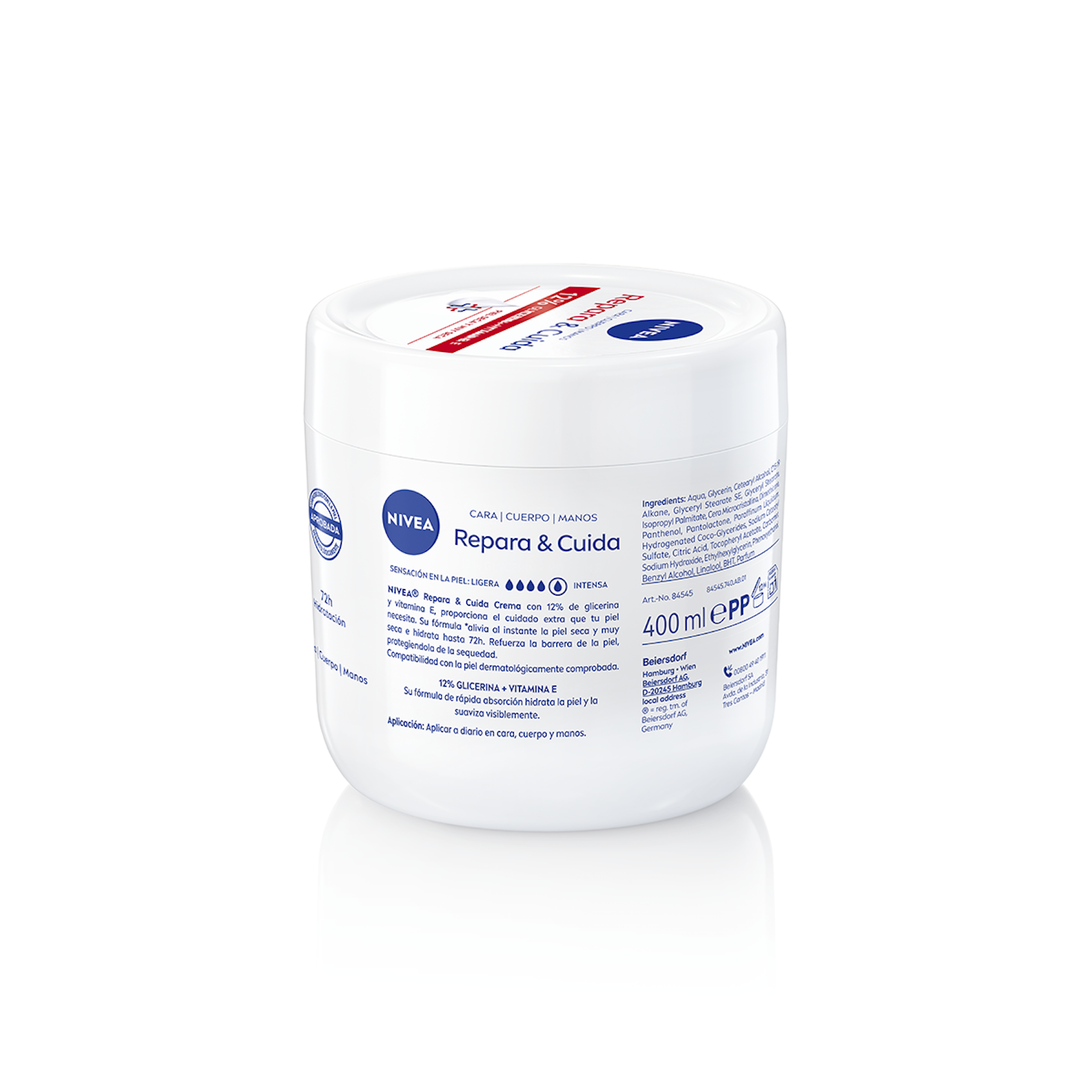 Crema Corporal Repara Y Cuida Glicerina Y Vitamina E Nivea 400Ml