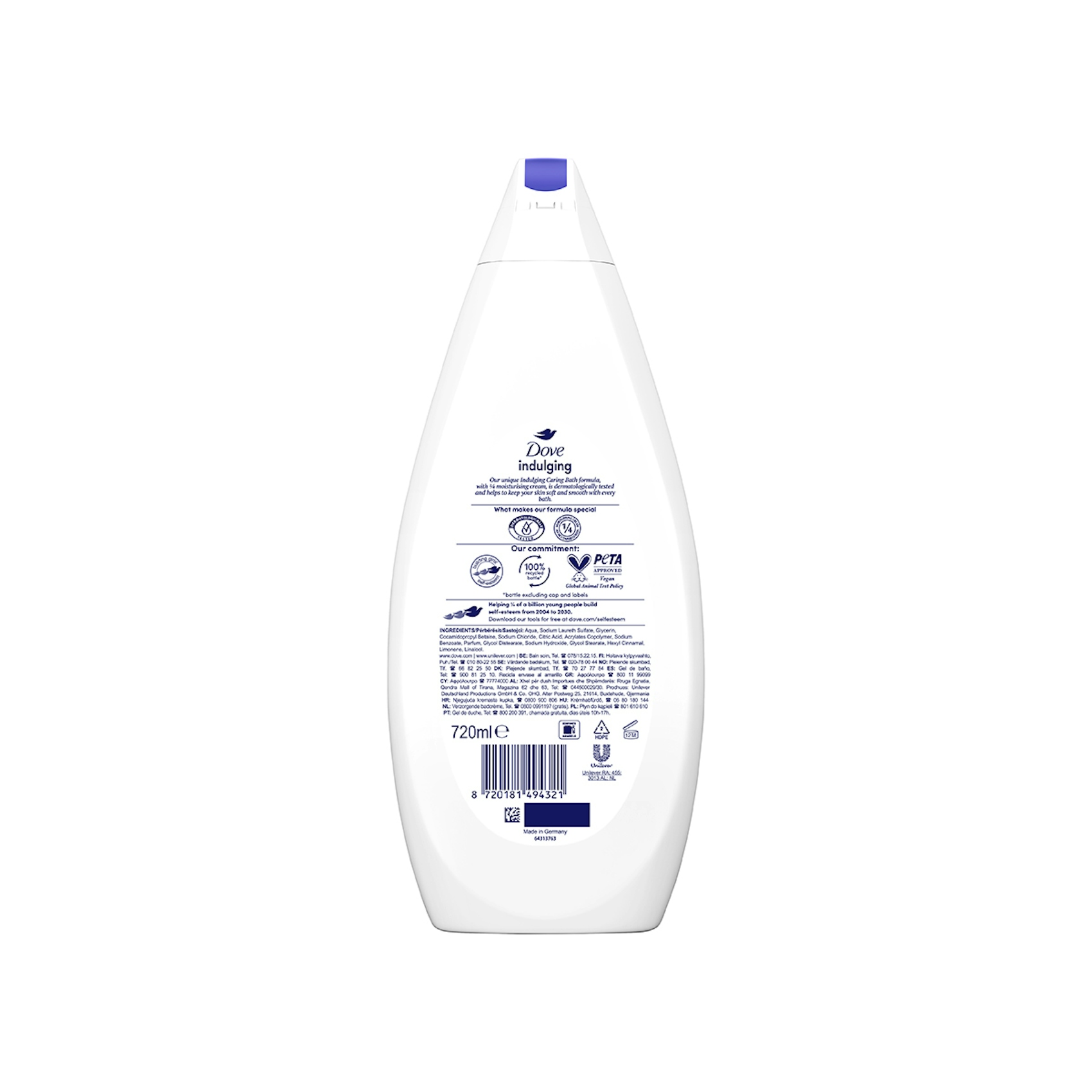 Dove Gel Bath Original 720 Ml