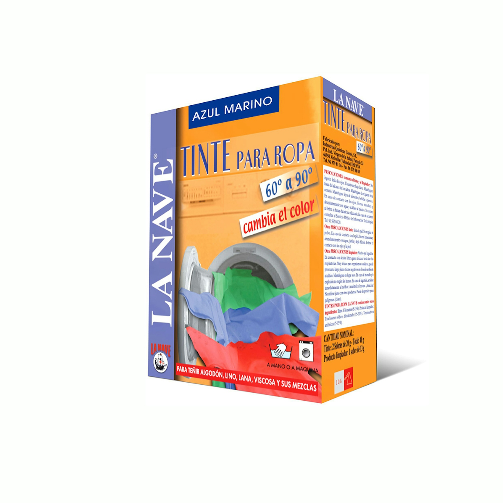 Tinte Para Ropa Azul Marino 2S/20G