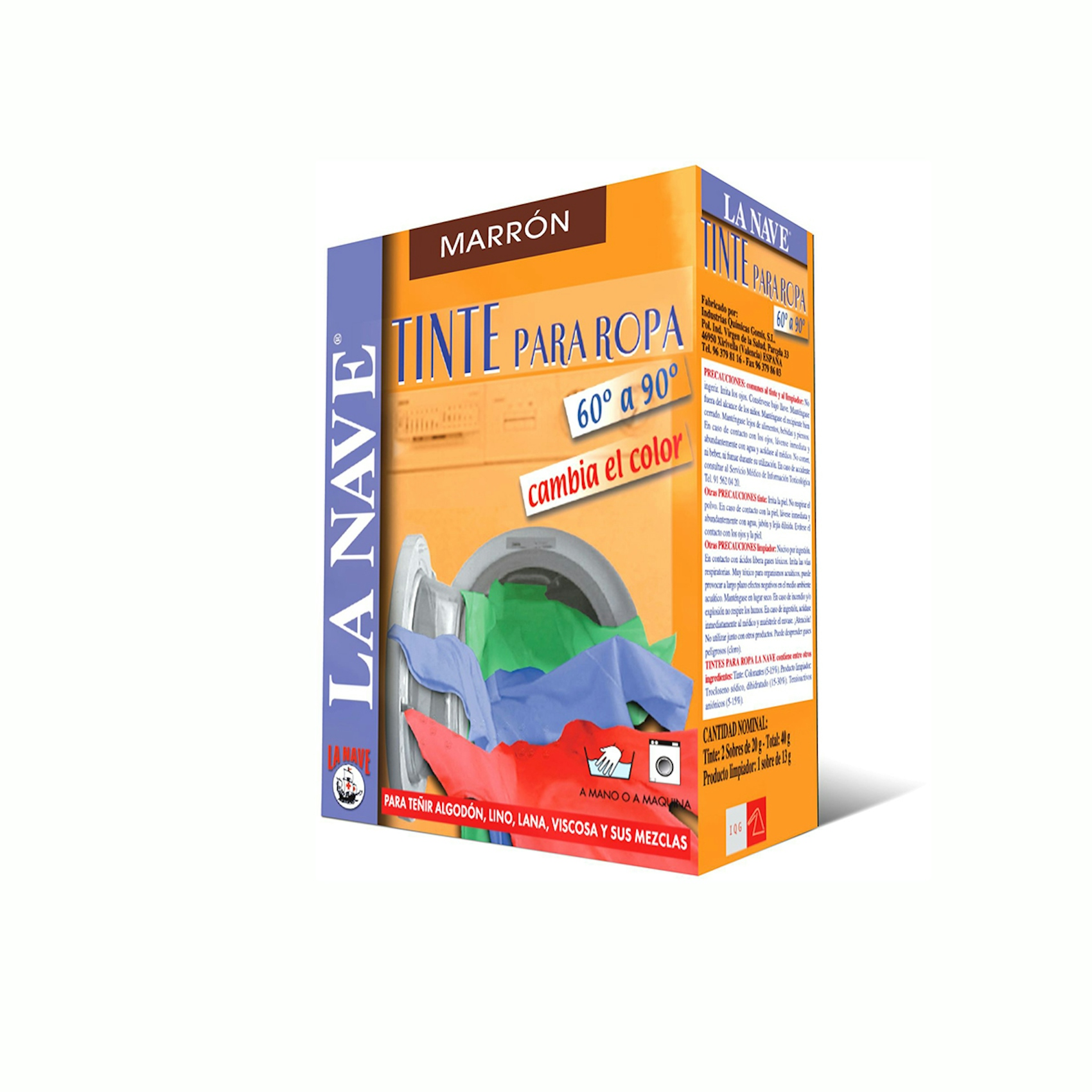 Tinte Para Ropa Marrón 2S/20G