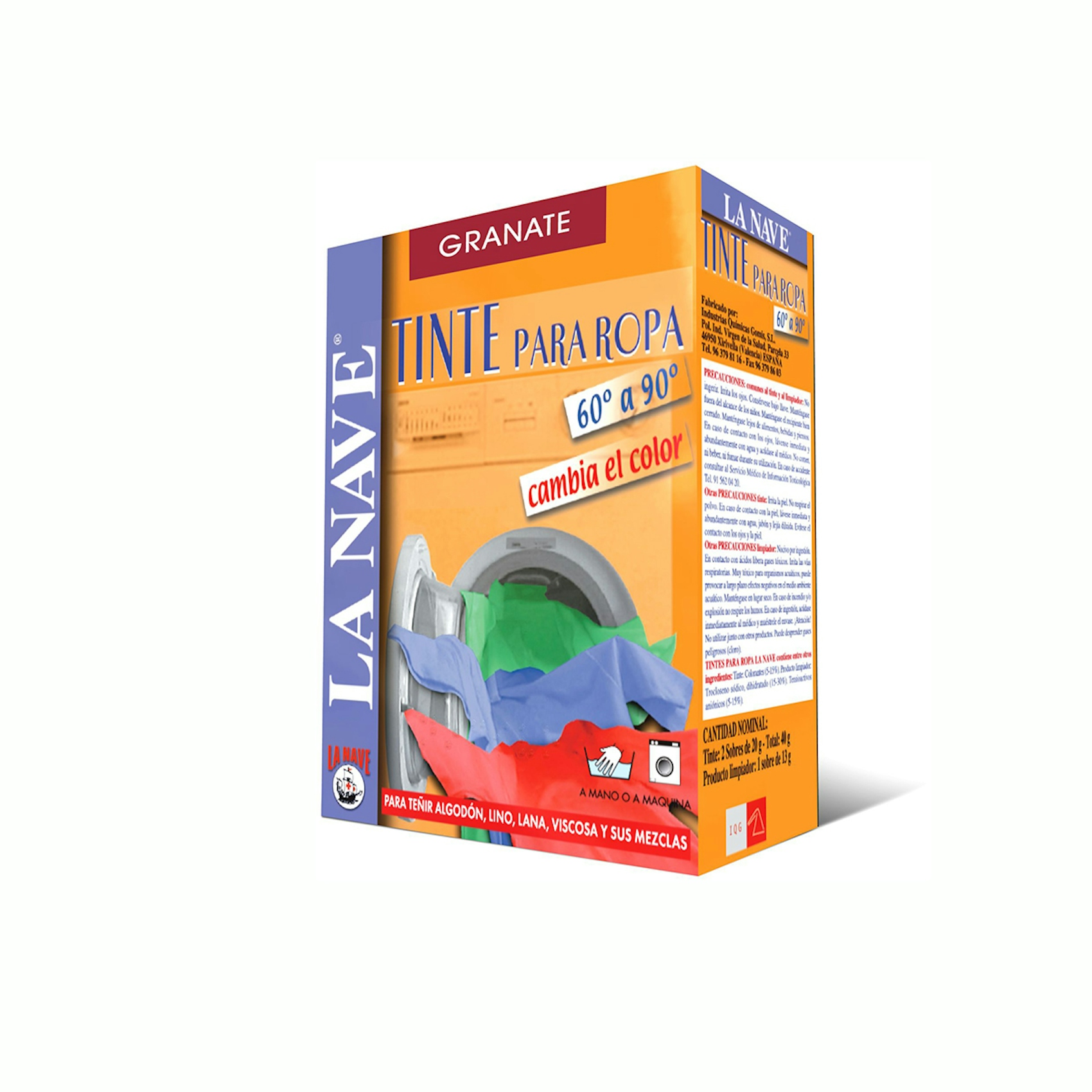 Tinte Para Ropa Granate 2S/20G 0