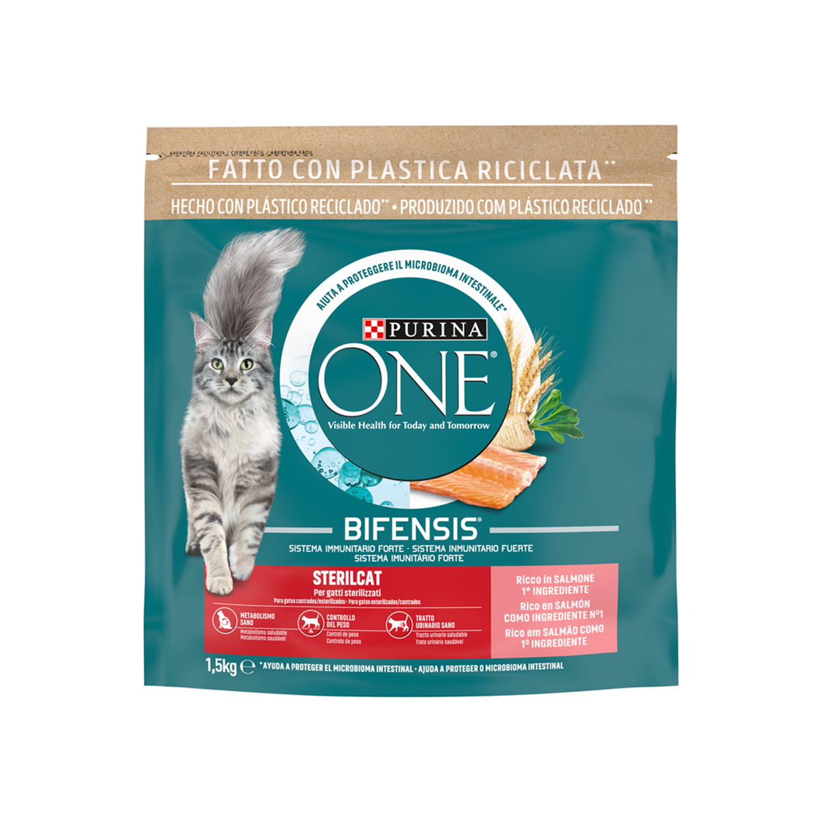 Imagen de Pienso Gatos Esterilizados Salmón Bifensis Purina One 1.5KgGr