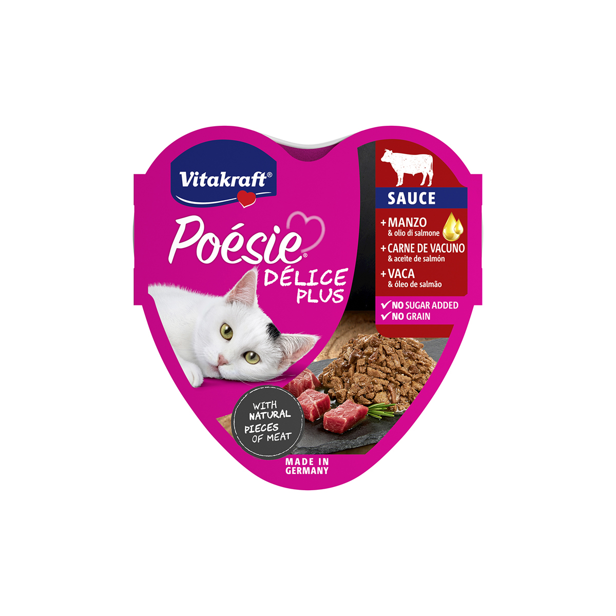 Imagen de Comida Húmeda Gatos Poésie Delice Plus Ternera Vitakraft 85Gr