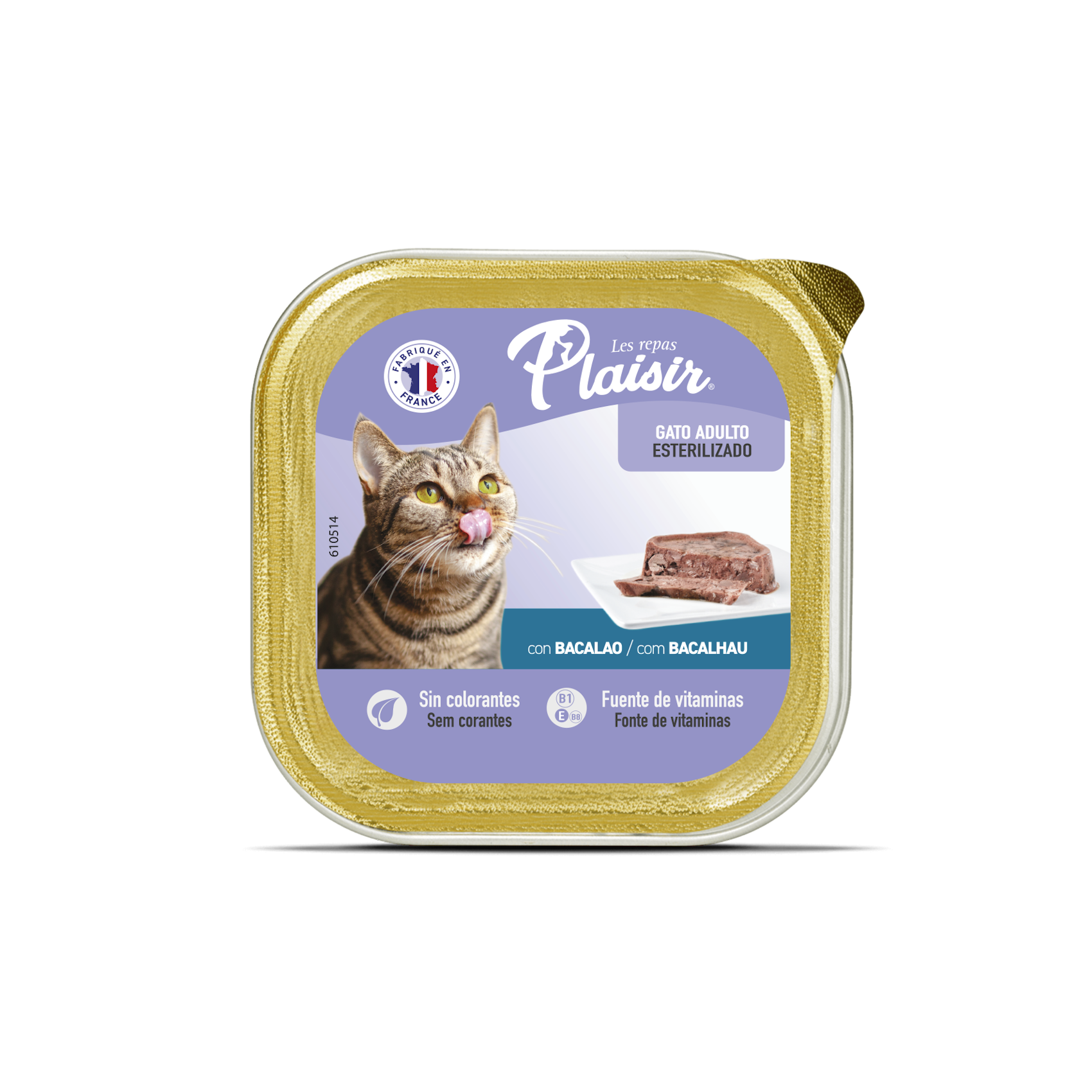 Imagen de Comida Húmeda Gatos Esterilizados Paté Bacalao Plaisir 100G