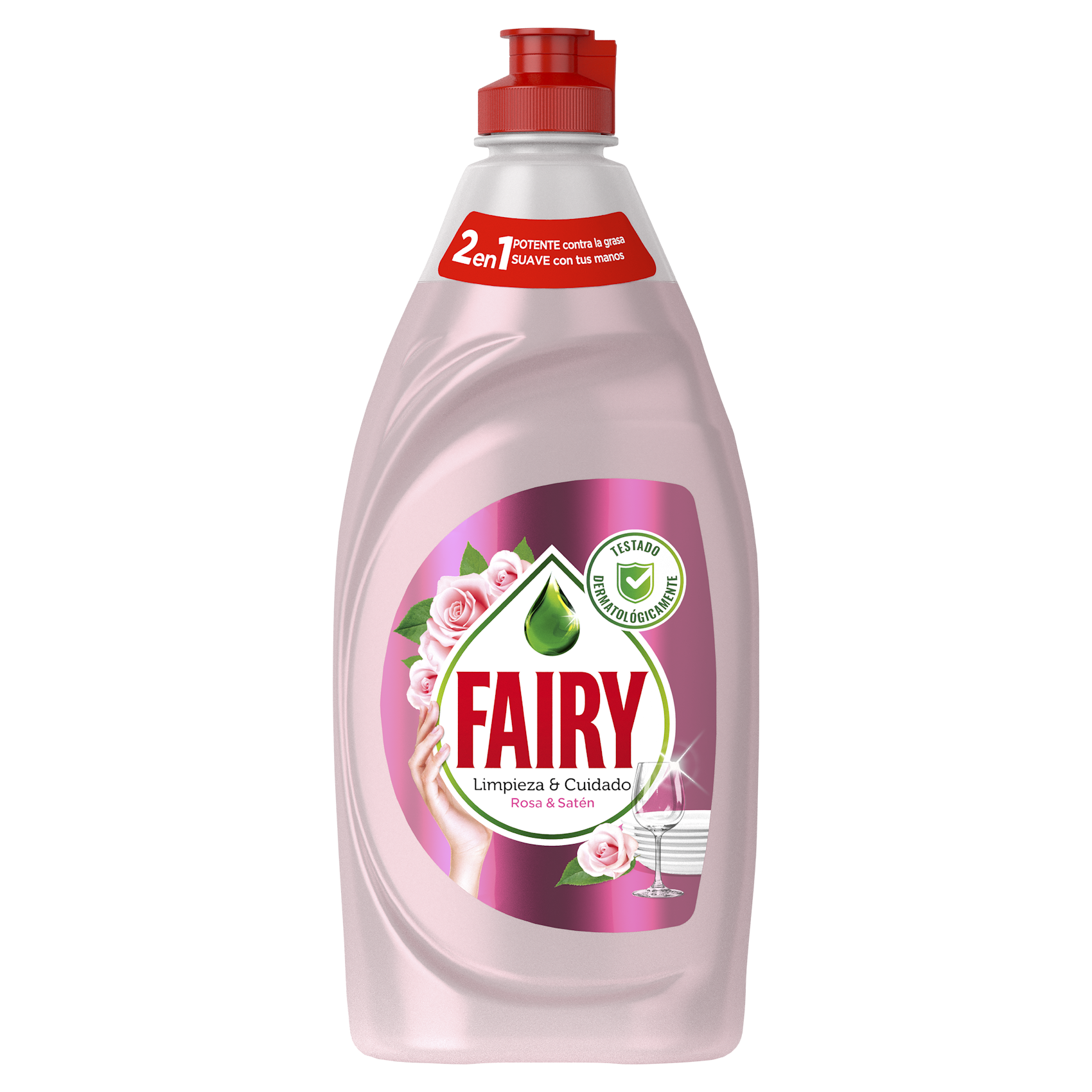 Imagen de Lavavajillas Limpieza Y Cuidado Rosa Y Satén Fairy 520Ml
