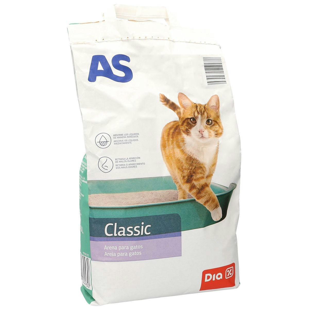 Arena absorbente para gatos AS 5 kg
