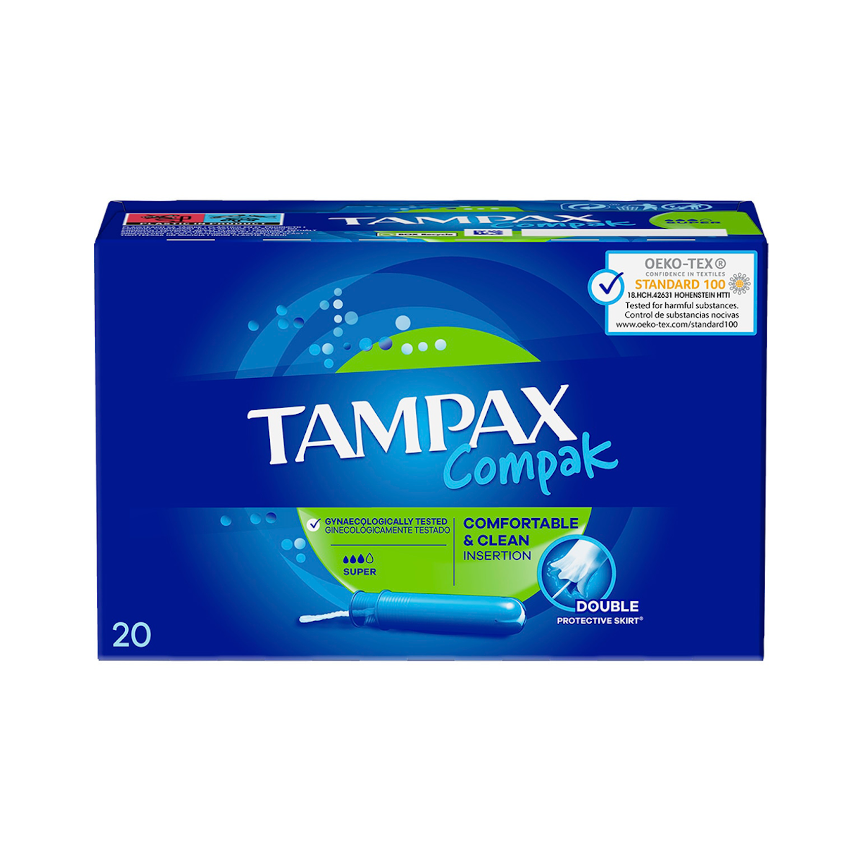 Tampón super TAMPAX Compak 20 uds