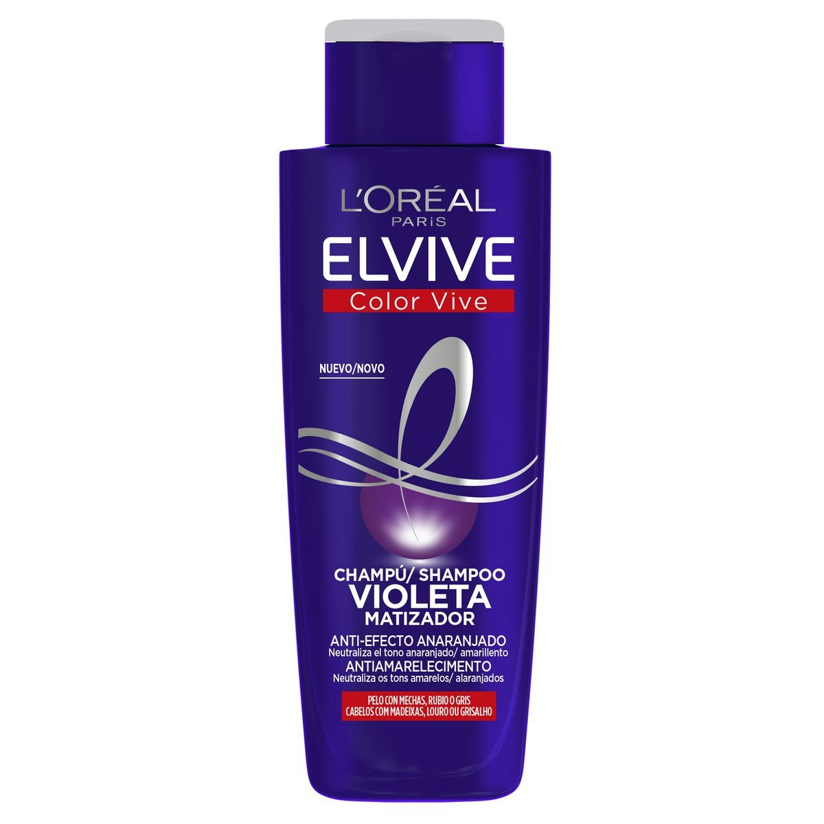 Champú Violeta matificante para mechas y teñidos ELVIVE Color Vive 200 ml