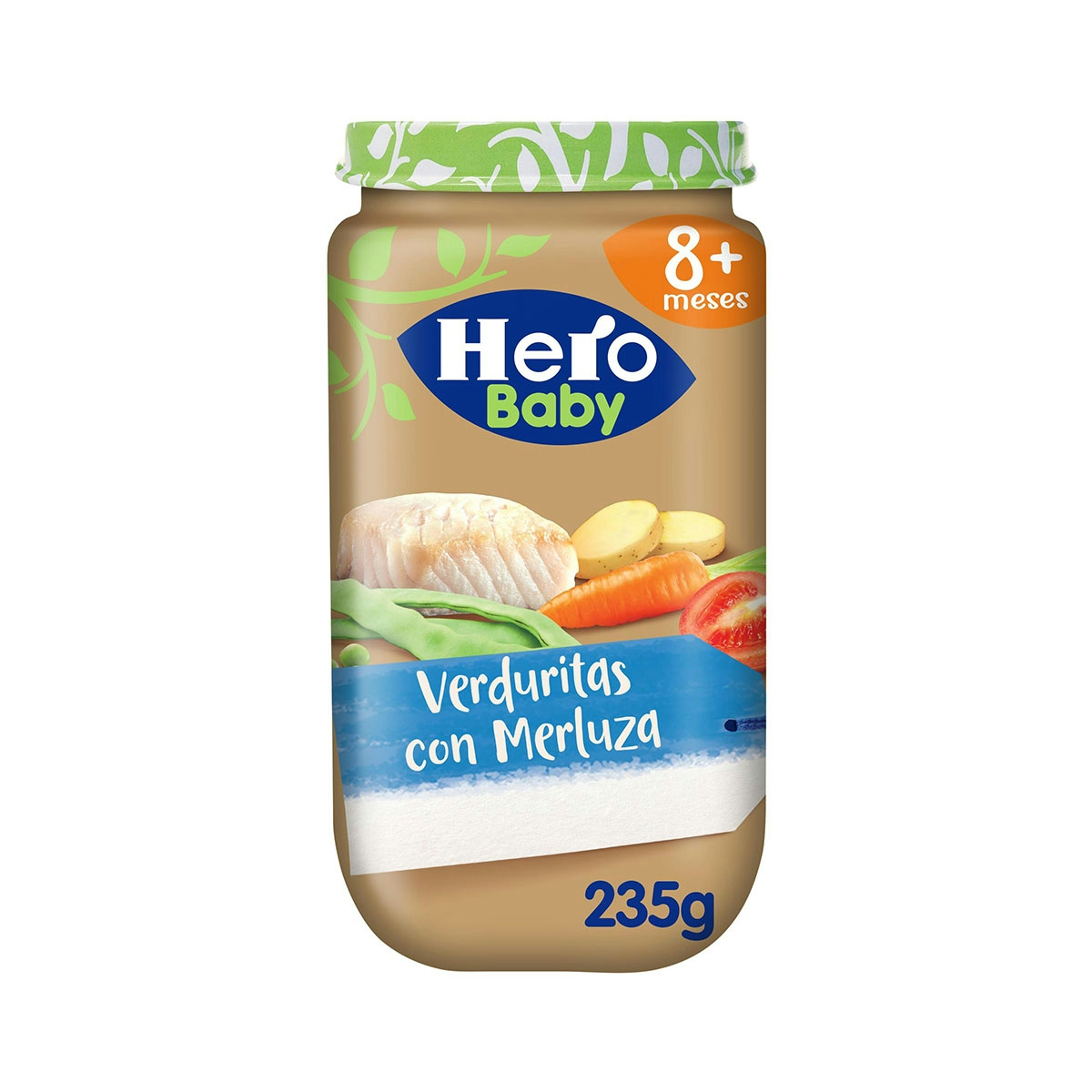 Tarrito de verduras con merluza HERO 235 gr