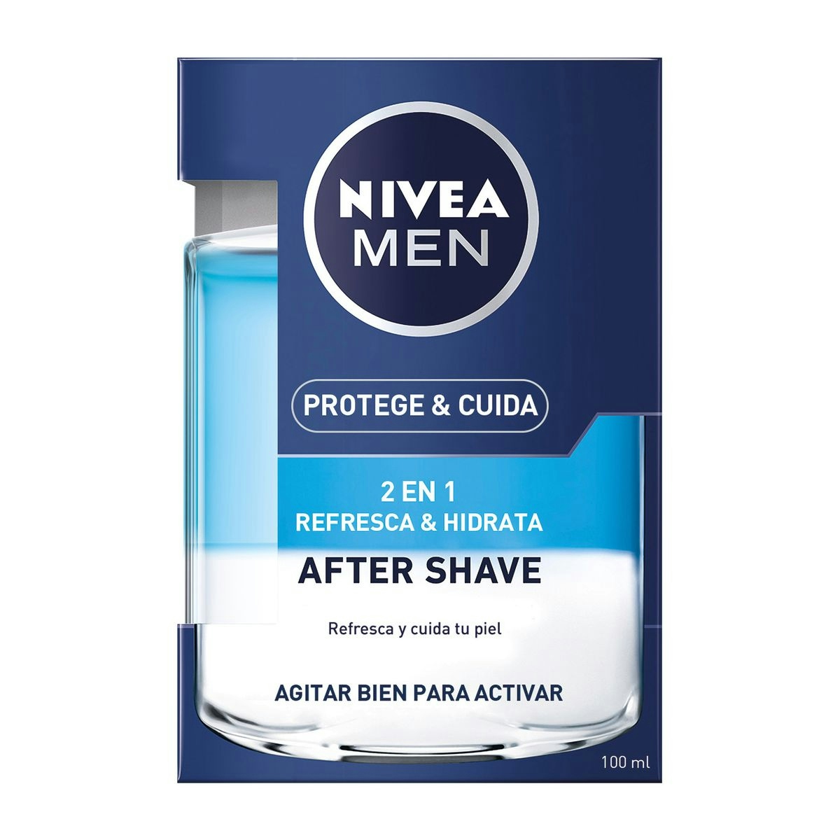 Loción after shave NIVEA Men 2 en 1 protege&cuida bote 100 ml