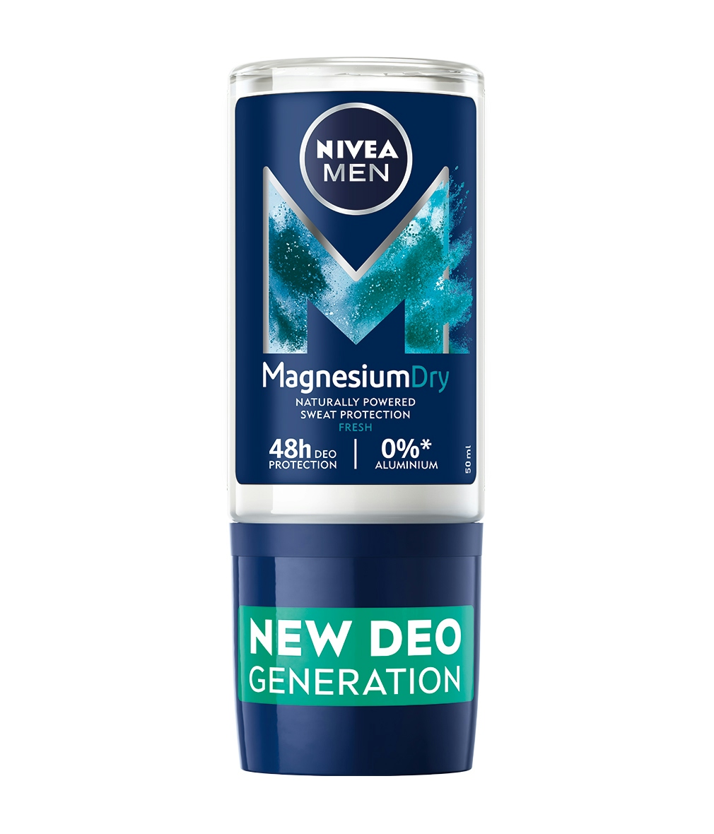 Desodorante hombre NIVEA MagnesiumDry  dry roll on 1 ud