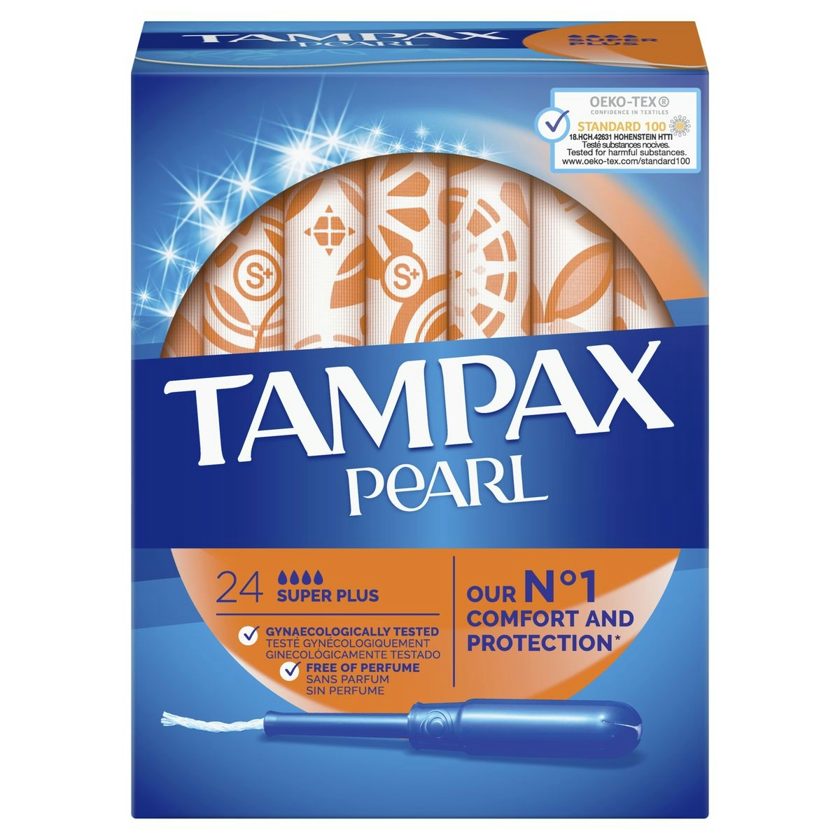 Tampón super TAMPAX Pearl plus caja 24 uds