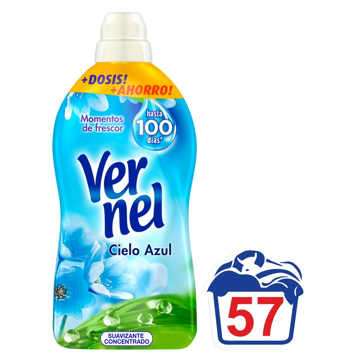 Suavizante concentrado VERNEL azul botella 57 lv