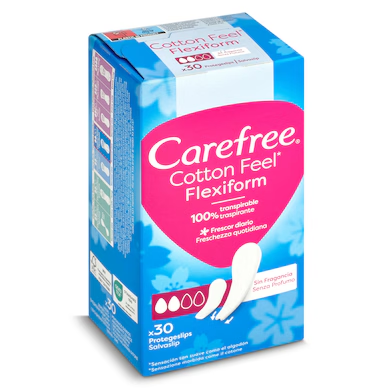 Imagen de Protegeslips Carefree Flexiform Caja 30 Uds